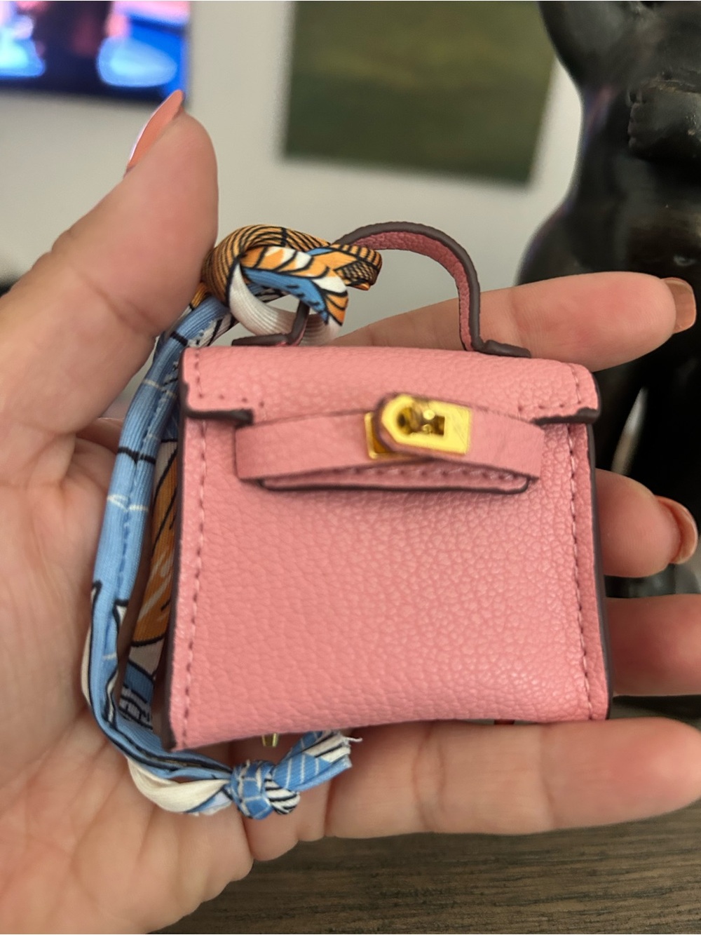 Hermes Tadelakt Mini Kelly Twilly Bag Charm